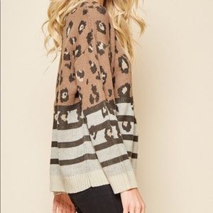 Striped Leopard Sweater